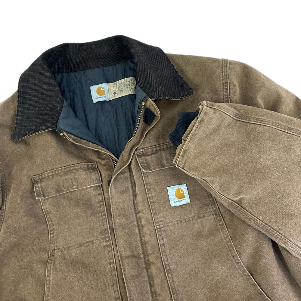 Vintage Carhartt C26CHT Chore Coat Size 2XL Made In USA‎ Duck Jacket Faded Brown
